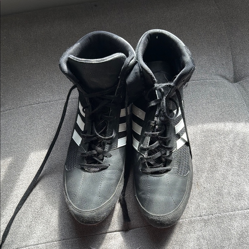 Adidas Black and White Wrestling Shoes